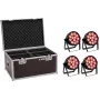 LED prožektoru komplekts EUROLITE 4C-12 Silent plāns 4x ar transporta koferi