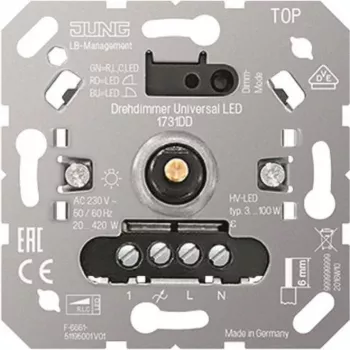 Rotary Dimmer jung 1731DD Universāls LED rotējošs dimmers LED un kvēlspuldzēm