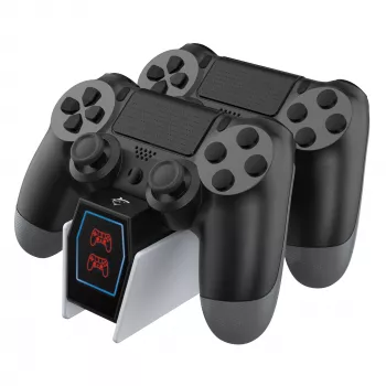 Uzlādes doks White Shark PS4-0417 divu kontrolleru uzlādes stacija PS4 kontrolleriem