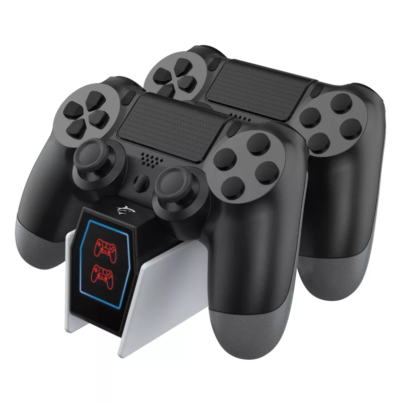 Uzlādes doks White Shark PS4-0417 divu kontrolleru uzlādes stacija PS4 kontrolleriem