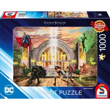 Thomas Kinkade Studios: DC Justice League - Hall Of Justice, Puzle 1000 gab.
