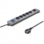 Pārsprieguma aizsargs Qoltec 50165 pelēks 6 maiņstrāvas ligzdas 230 V 1,8 m