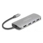 USB-C centrmezgls DELOCK 64323 — USB 3.2 Gen 2 Type-C resursdators, HDMI + 2× USB-A + 2× USB-C, 10 Gbit/s, pelēks