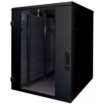 Triton - 19 inch tīkla skapis 18U, Triton - RMA-18-A68-BAX-A1, 600x800, stikla durvis, melns