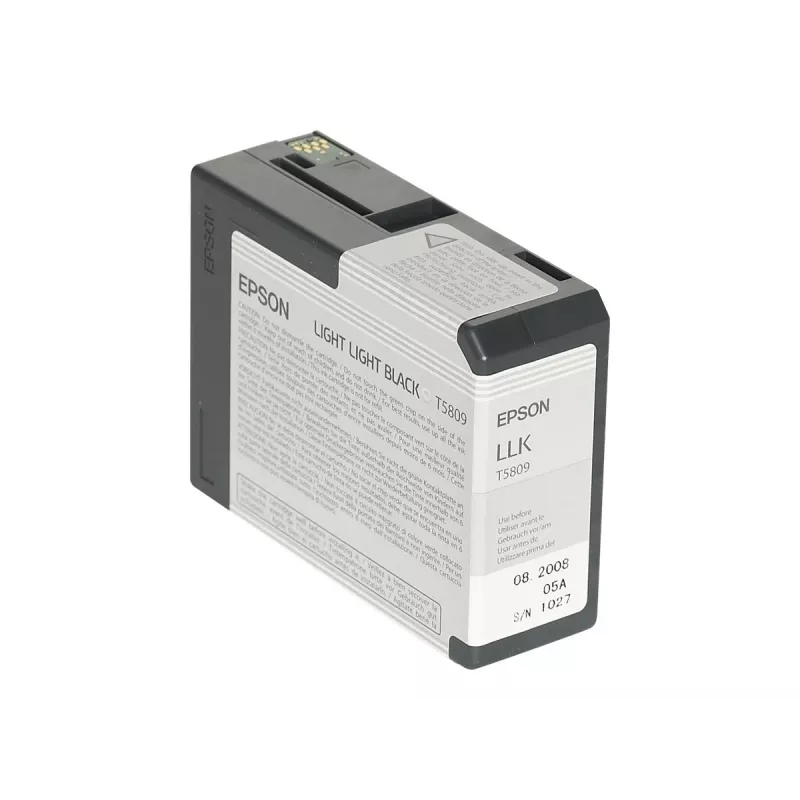 Epson Singlepack Light Light Black T580900, gaiši gaiši melna, pigmenta tinte, 80 ml, 1 gab.