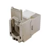 Ekranēts Cat.6A plāns Keystone savienotājs, EQUIP 767223, bez instrumentiem, RJ-45, plakans, sudraba, 8 gab.