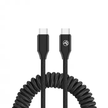 USB-C kabelis Tellur TLL155751 PD 60W 1,8 m Melns