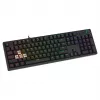 Mehāniskā spēļu klaviatūra SAVIO STYX Outemu Blue Hot-Swap RGB USB QWERTY US International melna 104 taustiņu pilnizmēra