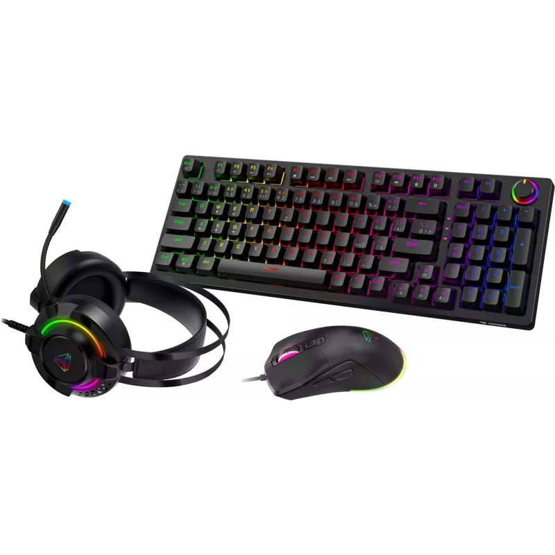 Spēļu komplekts Yenkee YGS 03 ECLIPSE 3-in-1 (klaviatūra, pele, austiņas)