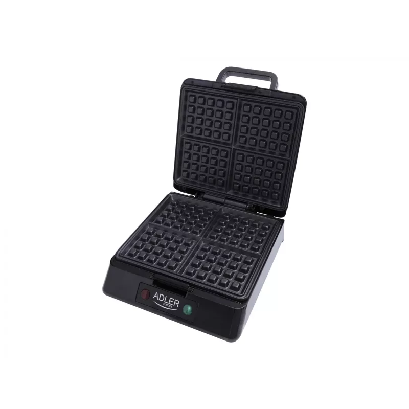 Adler AD 3036 vafeļu gludeklis 4 vafelēm Melns, Pelēks 1500 W