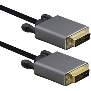 DVI kabelis helos Anschlusskabel DVI spraudnis–spraudnis PREMIUM 4K 5,0 m melns