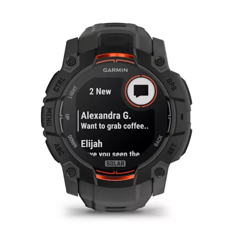 Garmin Instinct 3 Solar GPS viedpulkstenis 1,3 collu MIP 176x176 skārienekrāns melnā krāsā