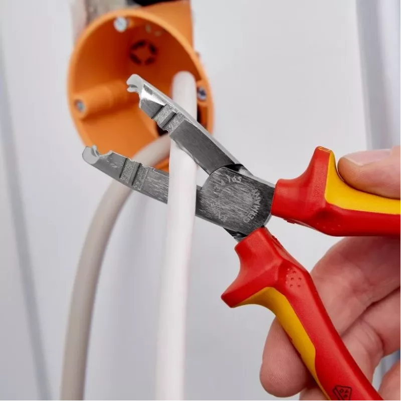 Knipex 13 46 165 kabeļu noņēmējs sarkans, dzeltens