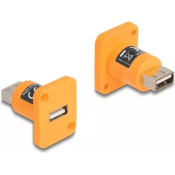DeLOCK D-Type modulis USB 2.0 Type-A ligzda uz sievišķo oranžs