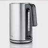 Elektriskā tējkanna SEVERIN WK 3449 — 1,7 L, 2400 W, nerūsējošais tērauds/plastmasa, melna-sudraba