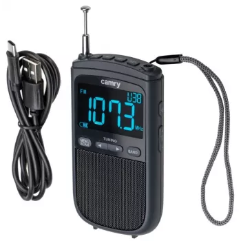 Camry | Pārnēsājams mini radio | CR 1905 | Modinātāja funkcija | Melns