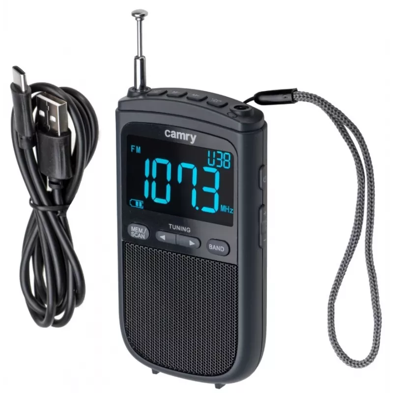 Camry | Pārnēsājams mini radio | CR 1905 | Modinātāja funkcija | Melns