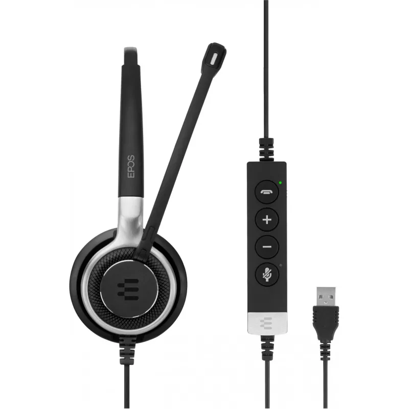 EPOS IMPACT SC 660 USB ML Austiņas Vadu Galvas saite Zvanīšana/Mūzika USB Type-A Melns, Sudrabs