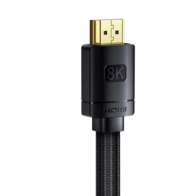 Baseus High Definition Series HDMI 2.1 kabelis, 8K 60Hz, 3D, HDR, 48Gbps, 2m (melns)