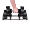 Regulējama čuguna hantele Rebel Active 36 kg, automātiska 2 kg soļu regulēšana