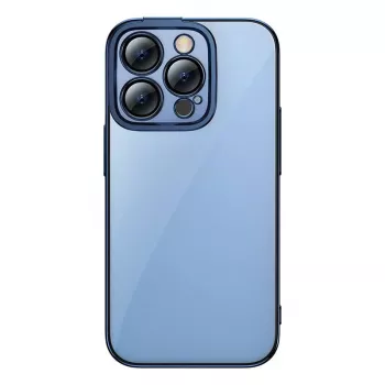 Aizsargapvalks Baseus iPhone 14 Pro — caurspīdīgs, spīdīgi zils