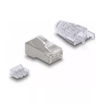 DeLOCK RJ45 Modular Plug Cat.6 ar liektu fiksatoru un liekuma aizsardzību 50 gab.