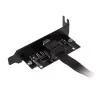 Akasa zemprofila PCI kronšteina adapteris USB 3.1 Type C - melns - Adapteris - Digitāls/datu