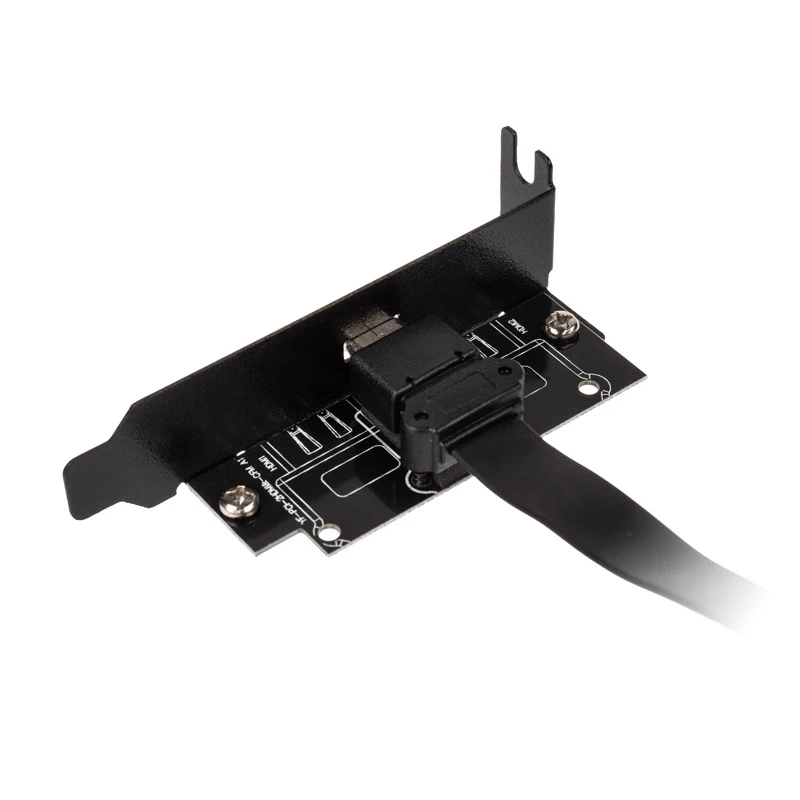 Akasa zemprofila PCI kronšteina adapteris USB 3.1 Type C - melns - Adapteris - Digitāls/datu