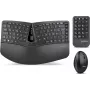 Perixx PERIDUO-606A tastatūra un pele, RF bezvadu, vācu, melna (PERIDUO-606A DE)