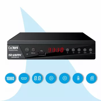 Digitālais TV uztvērējs MANTA DVBT005-SH ar DVB-T/T2 un HEVC atbalstu