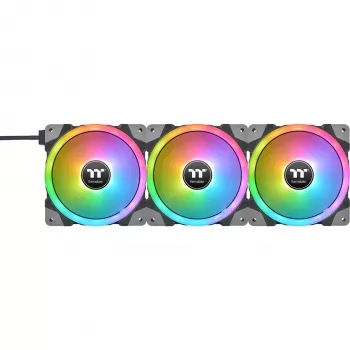 Thermaltake SWAFAN EX12 ARGB 120mm Reverse Blade 3 komplekts - Melns