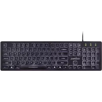 Perixx PERIBOARD-317 DE B bezvadu tastatūra vācu, QWERTZ melna ar fona apgaismojumu (PERIBOARD-317 DE B)