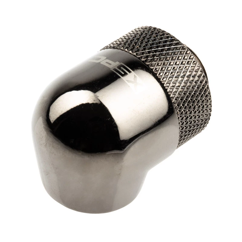 XSPC 90° adapteris G1/4 collas AG uz G1/4 collas IG, rotējošs, melns hroms, 4 gab. iepakojumā