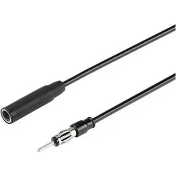 Renkforce 1 m Car Antenna Extension Cable jack 3.5 mm Plug Melns RF-5087926 (RF-5087926)