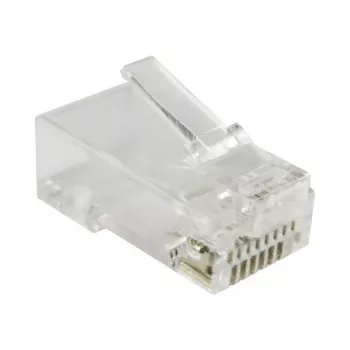 RJ-45 stieples savienotājs Alantec WT118, RJ45 taisns vīrišķais savienotājs, Cat5e, U/UTP (UTP), caurspīdīgi balts, iepakojumā 100