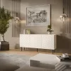 Kumode Cama Meble LUCCA 3D 165x40x80 cm, balta, skaidu plātnes korpuss