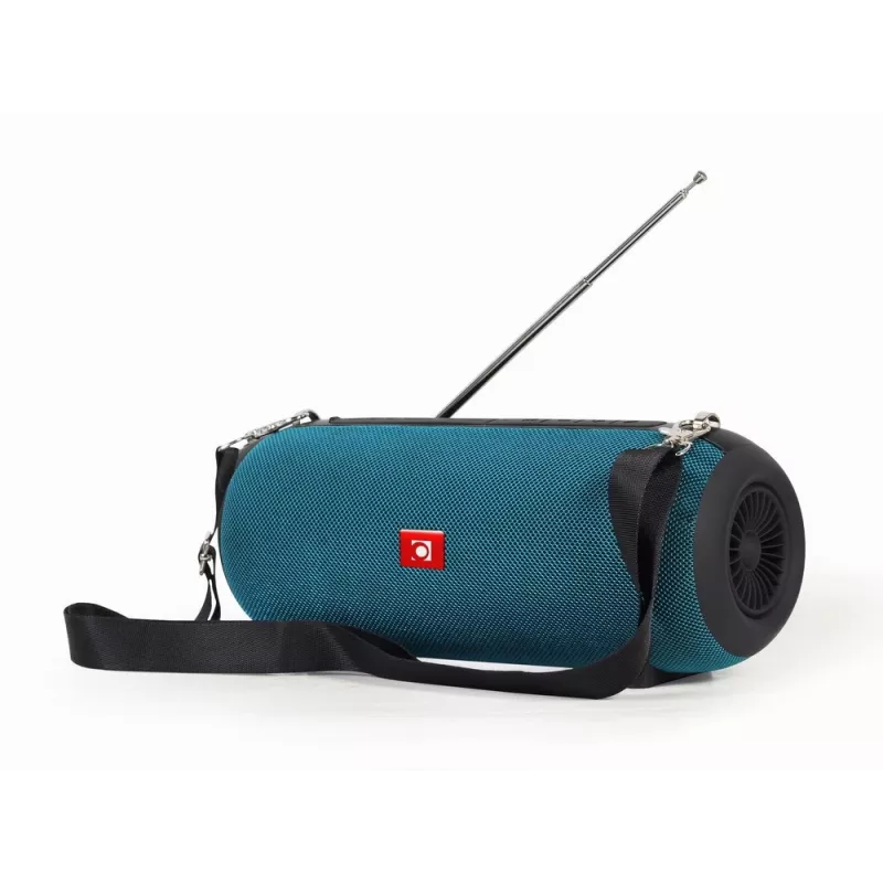 Stereo pārnēsājamais skaļrunis GEMBIRD SPK-BT-17-G — Bluetooth 5.1, 5 W RMS, 1200 mAh, MicroSD, FM, AUX