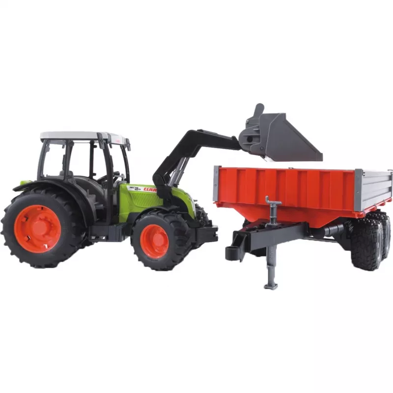 Rotaļu traktors Bruder Claas Nectis 267 F ar pašizgāzēju piekabi