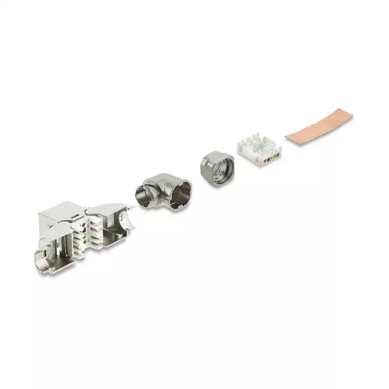 Keystone RJ45 Modulis DELOCK 90374 Cat.6A 90° Bez instrumentiem