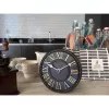 NeXtime klok 5187zw London Table, Ø16 cm, Wall, Melns/ Balts