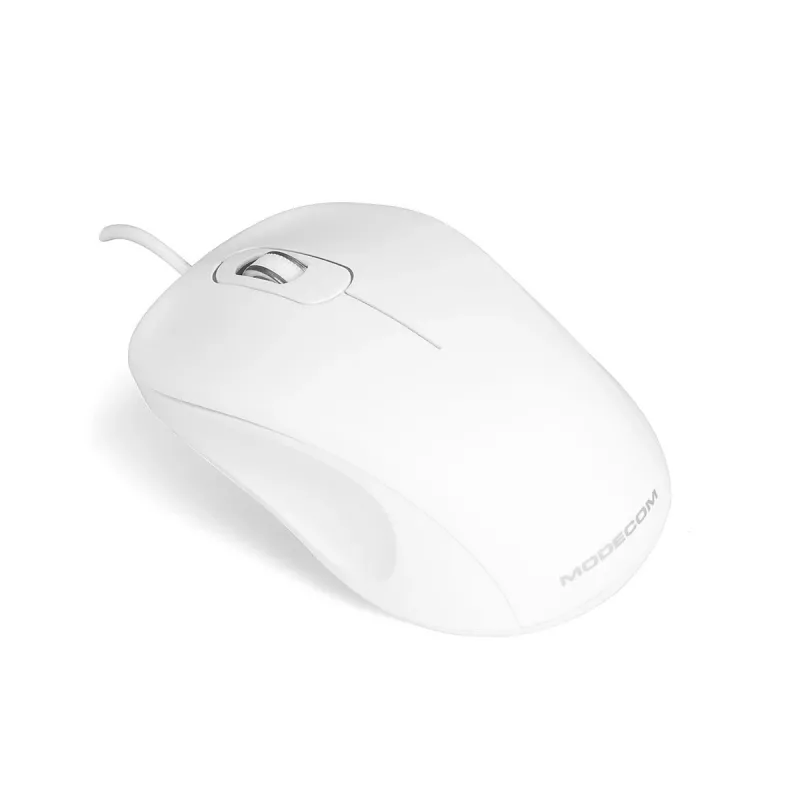 MODECOM M10 M-MC-0M10-200 pele (optiskā, 1000 DPI, balta krāsa) (M-MC-0M10-200)