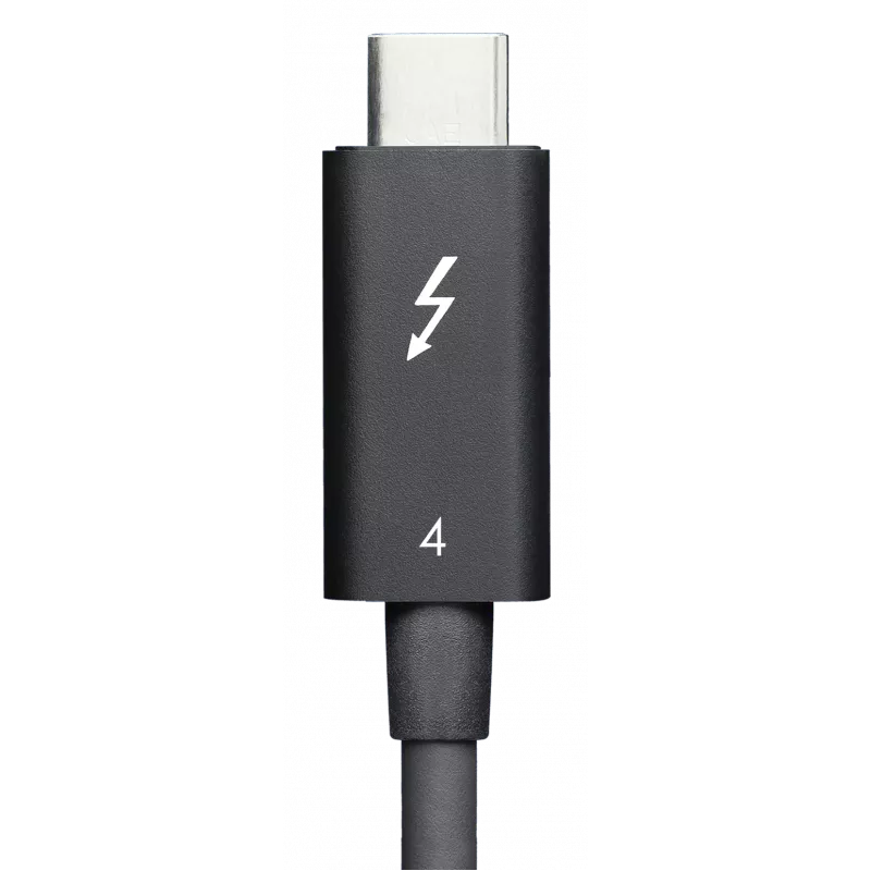 Thunderbolt kabelis Lenovo 4Z51A40455 — 2 m, 40 Gbit/s, vīriešu–vīriešu, melns
