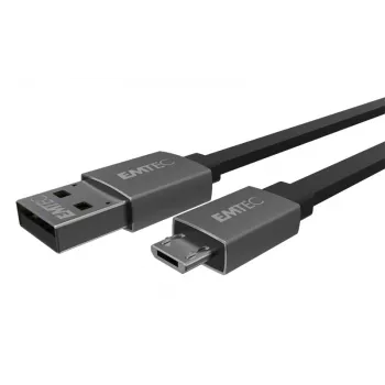 USB kabelis Emtec T700B 1.2m USB A Micro-USB B Melns
