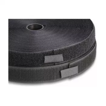 DeLOCK lielas slodzes āķa-cilpas lente 15 m x 25 mm melna