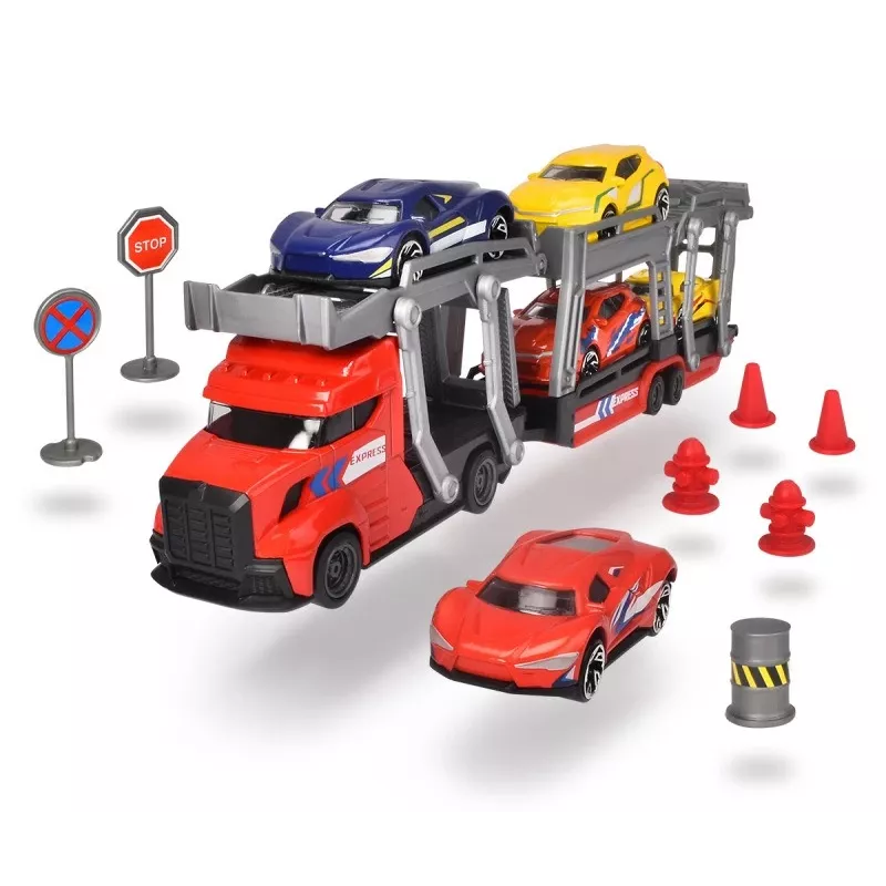 Mehāniskais rotaļlietu komplekts Dickie City Set 203745012 ar transportlīdzekļiem un piederumiem