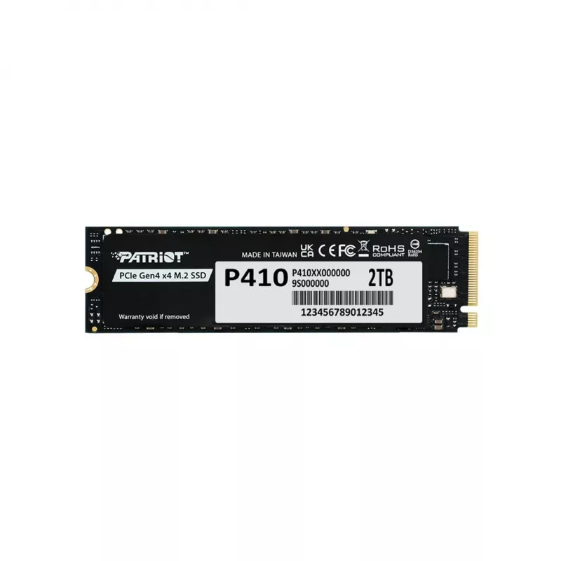 Cietvielu disks PATRIOT P410 2 TB M.2 NVMe, 2000 GB, M.2 formas faktors