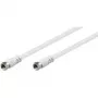 Wentronic Goobay SAT pieslēguma kabelis, balts, 10 m - F-spraudnis F-spraudnis (27202)