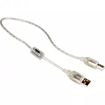 Delock 82057 USB 2.0 kabelis A tipa spraudnis – B tipa spraudnis, 0,5 m, caurspīdīgs