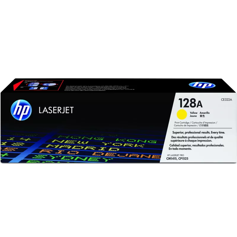 HP 128A Yellow Original LaserJet Tonera kasetne, 1300 lapas, Dzeltena, 1 gab.