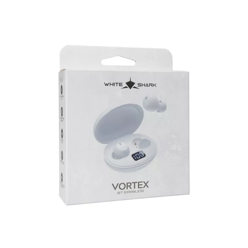 Bezvadu austiņas White Shark GEB-TWS-02 Vortex Baltas